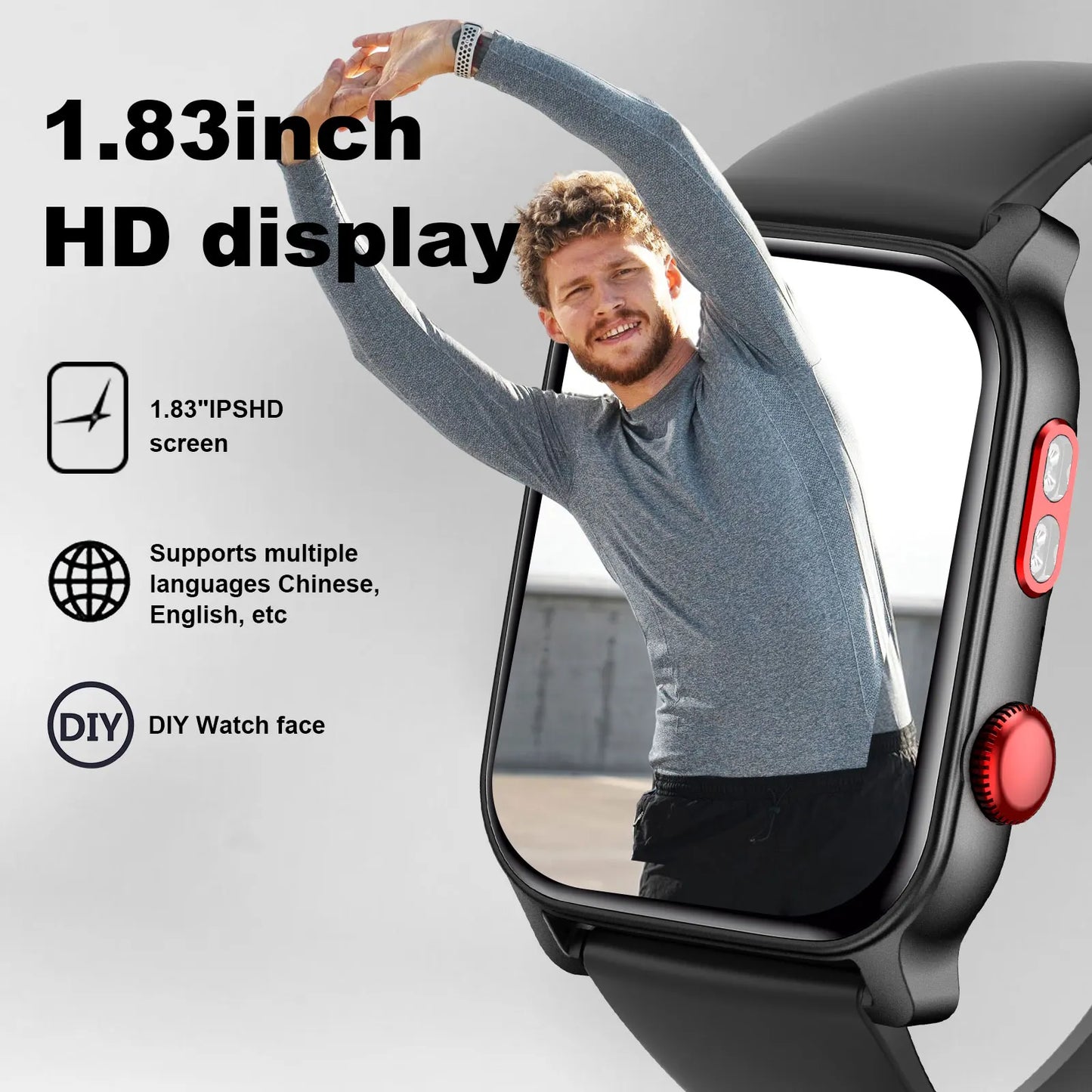 Smart Watch for Men 1.83 inch Screen
