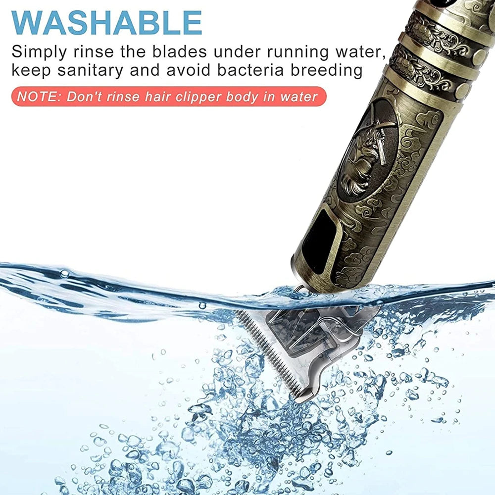 T9 LCD Electric Hairdresser Oil Shaving Head Electric Pusher