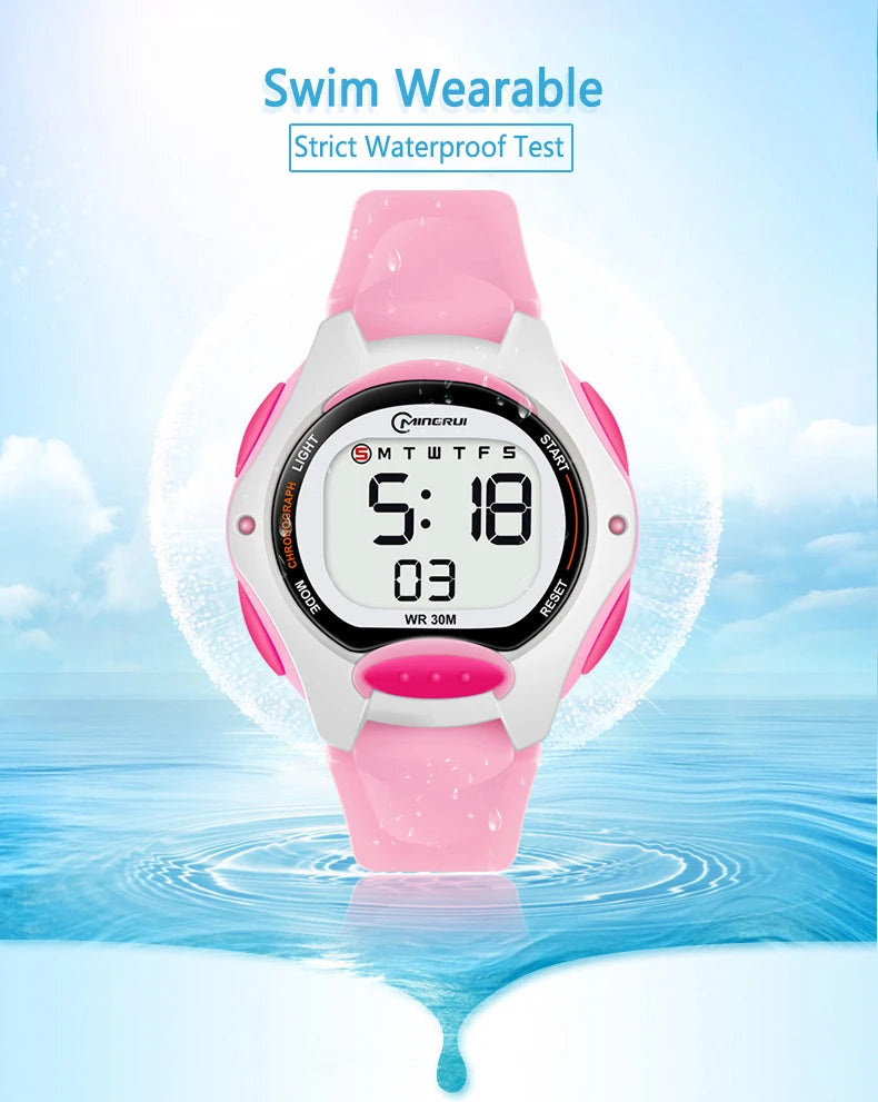 Children Watch Waterproof Digital Watch for Girls