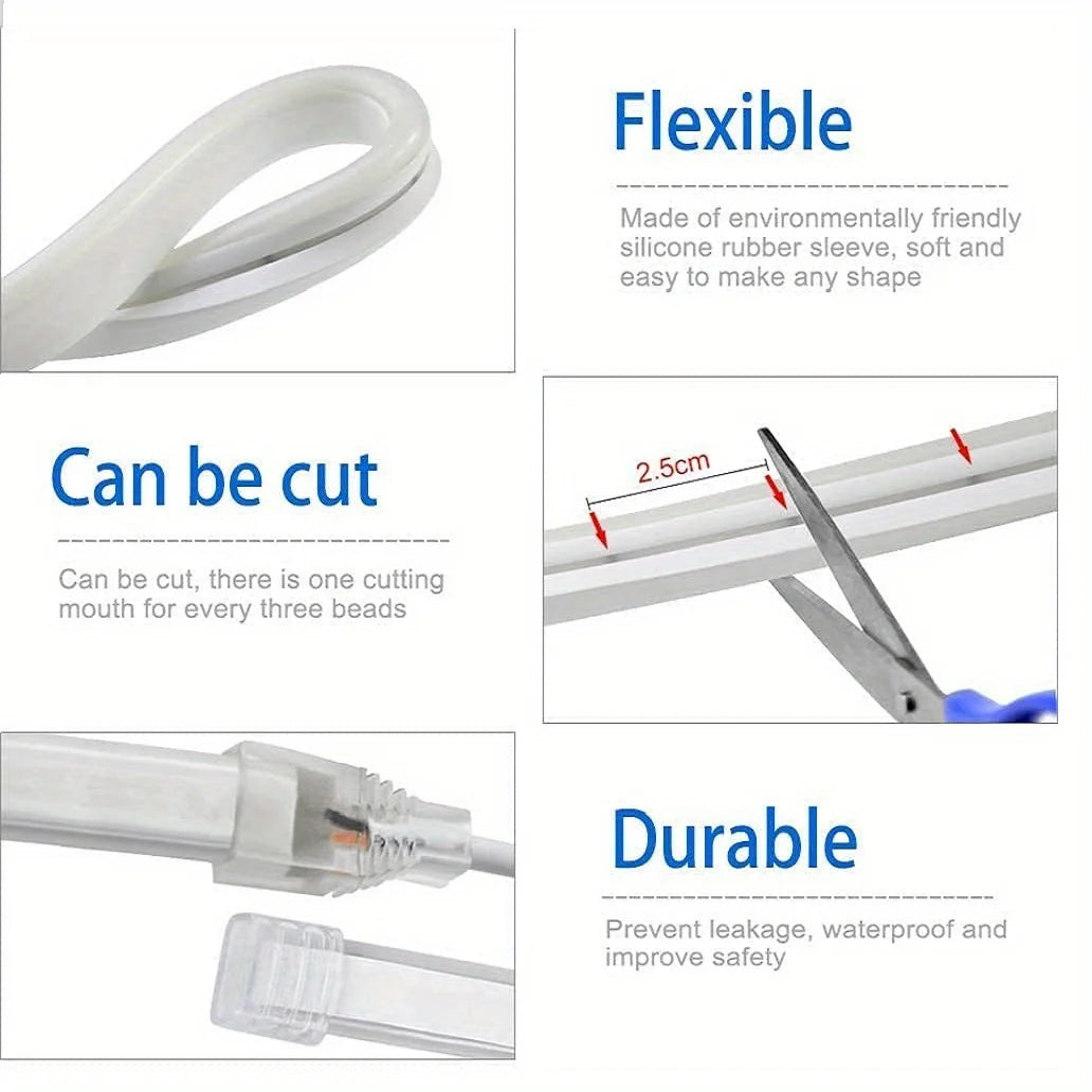 LED Strip Neon Light USB DC 5V Dimmable Touch Sensor Switch